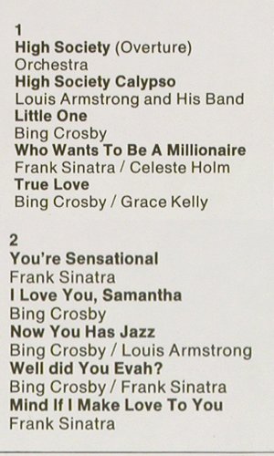 High Society/die Oberen Zehntausend: Armstrong, Sinatra, Crosby, Kelly, Capitol / Emidisc(C 048-50 714), D,  - LP - V7271 - 5,00 Euro