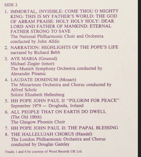 Pope John Paul 2: Historic visit to England, Foc, Event Rec(EV 001), UK, 1982 - LP - V7484 - 6,00 Euro