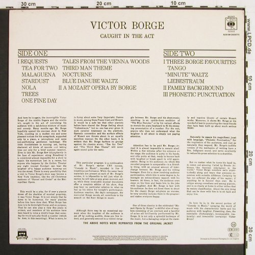 Borge,Victor: Caught In The Act, CBS/Cameo(32 502), UK, Ri, 1966 - LP - V7485 - 5,00 Euro