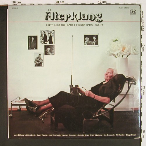 V.A.Återklang-Svenks Radio 1925-74: H&ouml;rt Lekt och L&auml;rt 1, Foc, SR Records (RELP 21216), S, 1974 Typ: 2LP Best.-Nr.: V8042 Preis: 9,00 Euro.