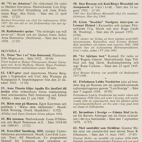 V.A.Återklang-Svenks Radio 1925-74: H&ouml;rt Lekt och L&auml;rt 1, Foc, SR Records (RELP 21216), S, 1974 Typ: 2LP Best.-Nr.: V8042 Preis: 9,00 Euro.