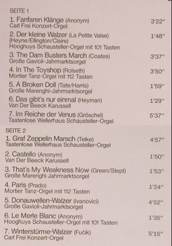 V.A.Orchestrion, Das: Stra&szlig;enorgeln spielen Evergreens, Decca (ND 790), D, 1971 Typ: LP Best.-Nr.: Y3917 Preis: 7,50 Euro.