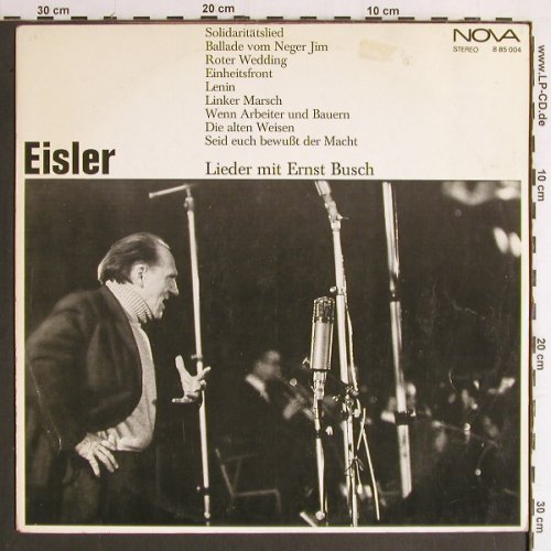 Eisler,Hanns: Lieder mit Ernst Busch, m /vg+, Nova(8 85 004), DDR, 1974 - LP - Y6916 - 6,00 Euro