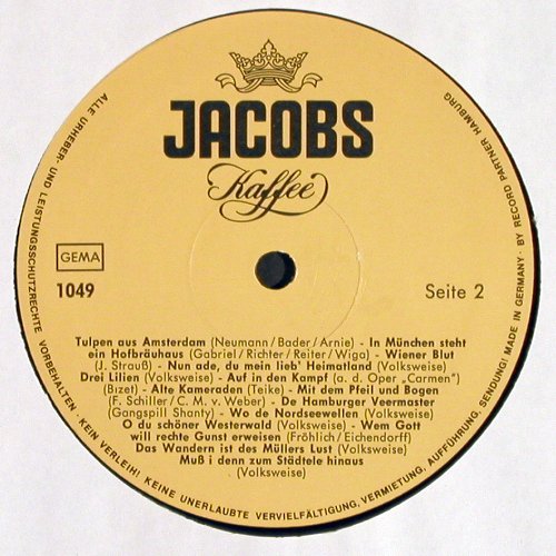 V.A.Schwungvoll in den Nachmittag: Multi Plan (vocal Produktion), Jacobs Kaffee (1049), D Typ: LP Best.-Nr.: V1440 Preis: 6,00 Euro.