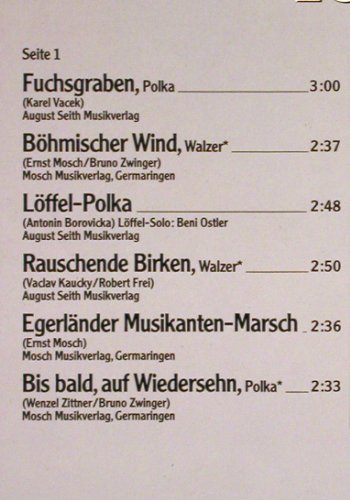 Mosch,Ernst & Seine Orig.Egerländer: Super-Hitparade, Teldec(6.26741 AS), D, 1988 - LP - V1852 - 4,00 Euro