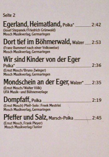 Mosch,Ernst & Seine Orig.Egerländer: Super-Hitparade, Teldec(6.26741 AS), D, 1988 - LP - V1852 - 4,00 Euro
