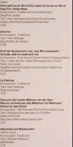 V.A.Aloa-he: Heut geht es an Bord., Amiga (8 55 548), DDR, 1977 Typ: LP Best.-Nr.: V2452 Preis: 7,50 Euro