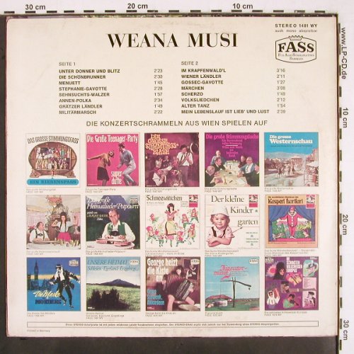 Konzertschrammeln aus Wien: Weana Musi, FASS (1481 WY), D Typ: LP Best.-Nr.: V2503 Preis: 5,00 Euro