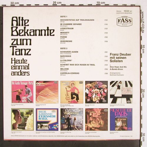 Deuber,Franz  mit seinen Solisten: Alte Bekannte zum Tanz, FASS (1502 WY), D Typ: LP Best.-Nr.: V2516 Preis: 7,50 Euro