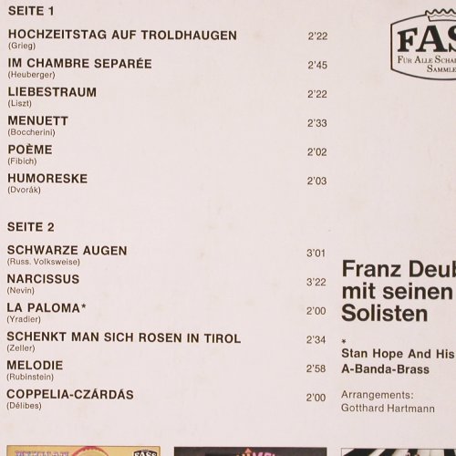 Deuber,Franz  mit seinen Solisten: Alte Bekannte zum Tanz, FASS (1502 WY), D Typ: LP Best.-Nr.: V2516 Preis: 7,50 Euro