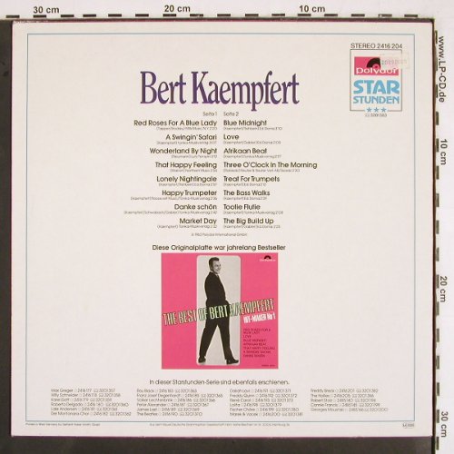 Kaempfert,Bert: The Best of - Star Stunden(Serie), Polydor (2416 204), D, Ri Typ: LP Best.-Nr.: V2579 Preis: 6,00 Euro