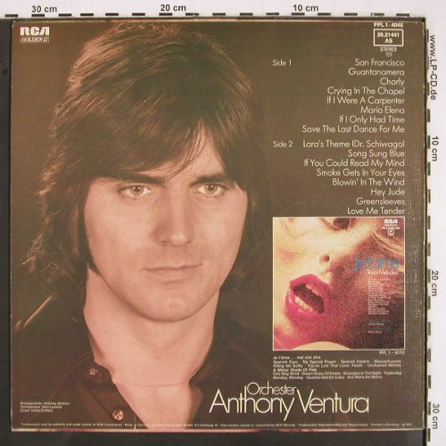 Ventura,Anthony & Orchester: Je t'aime 2, RCA (26.21441 AS), D, 1975 Typ: LP Best.-Nr.: V2620 Preis: 5,00 Euro