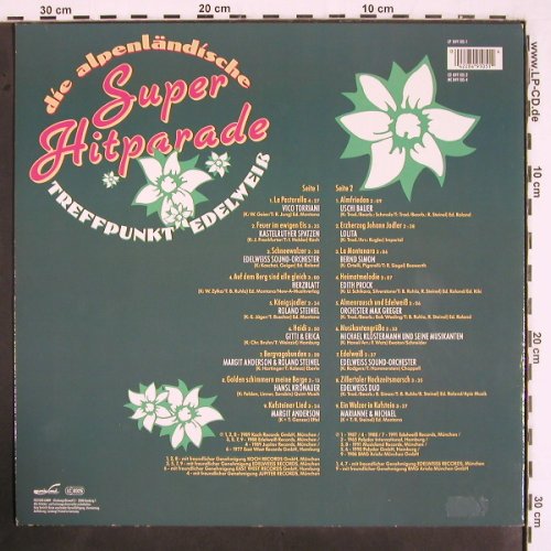V.A.Die Alpenländische Super Hitpar: Treffpunkt Edelweiß, Musikland Rec (849 105-1), NL Typ: LP Best.-Nr.: V2629 Preis: 4,00 Euro
