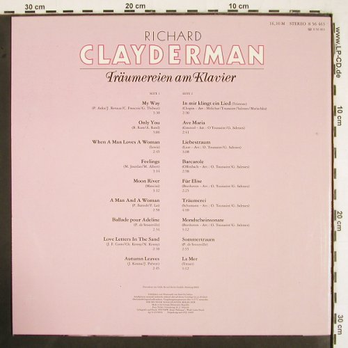 Clayderman,Richard: Träumereien am Klavier, Amiga (8 56 463), DDR, 1989 Typ: LP Best.-Nr.: V2637 Preis: 6,00 Euro