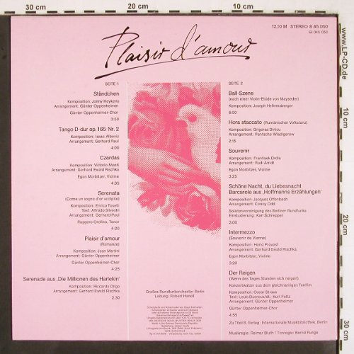 V.A.Plaisir d' Amour: Souvenier, Oppenheimer Chor, G.Paul, Amiga (8 45 050), DDR, 1988 Typ: LP Best.-Nr.: V2649 Preis: 7,50 Euro