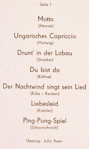 Solistenensemble d.Deutschl.Senders: Teekonzert, Ltg. Kurt Eichler, Amiga (8 46 054), DDR, 1970 Typ: LP Best.-Nr.: V2652 Preis: 7,50 Euro