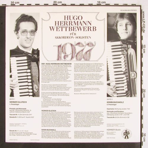 V.A.Hugo Herrmann Wettbewerb 1977: für Akkordeon Solisten, m /vg+, Hohner (HS 8-099-065), D, 1977 Typ: LP Best.-Nr.: V2676 Preis: 7,50 Euro