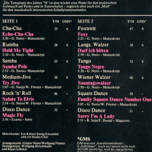 Noris,Günther & Big Band: Die Tanzplatte des Jahres'78, Ariola Club Aufl. (66 881 4), D, m /vg+, 1977 Typ: LP Best.-Nr.: V2732 Preis: 6,00 Euro