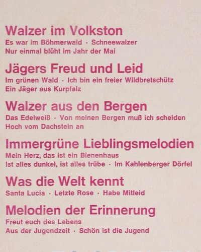 Raderthaler: Waldeslust und Edelweiss, Volksplatte (SMVP 6147), D Typ: LP Best.-Nr.: V2942 Preis: 5,00 Euro