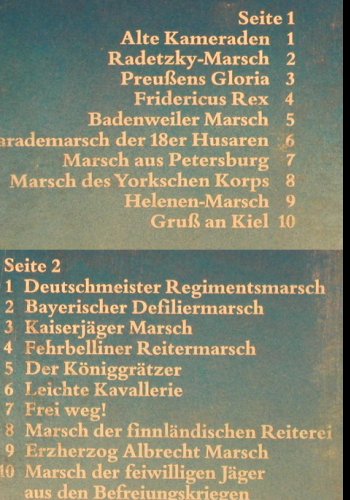 V.A.Die 20 Grössten Märsche: Musikalische Leitung Paul Biste, Arcade (ADE G 35), D, m /vg- Typ: LP Best.-Nr.: V3115 Preis: 4,00 Euro