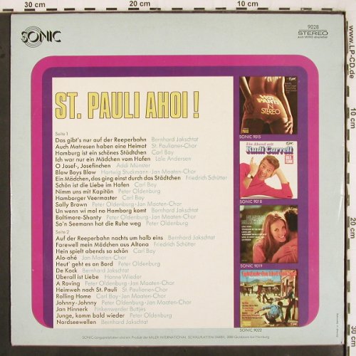 V.A.St.Pauli ahoi !: mit Carl Bay,L.Andersen,Jan Maaten, Sonic (9028), D, vg+/m- Typ: LP Best.-Nr.: V3166 Preis: 6,00 Euro