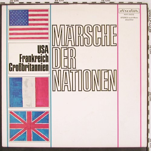Lehrmusikkorps des Wachbataillons: Märsche der Nationen Maj.Deisenroth, Discoton (74 575), D, 1969 Typ: LP Best.-Nr.: V3809 Preis: 7,50 Euro