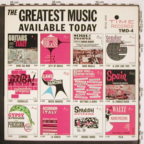V.A.Greatest Music Available Today: Manhattan Pops... Richard Hayman, Time Rec. Series 2000(TMD-4), US,  - LP - V4048 - 7,50 Euro