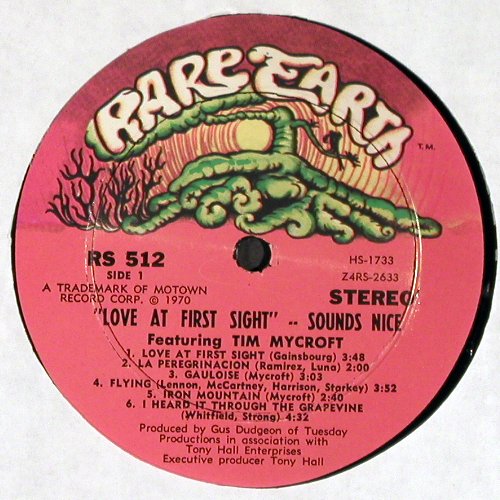 Sounds Nice  feat.Tim Mycroft: Love at First Sight (instrum.), Rare Earth(RS 512), US, CO, 1970 - LP - V4582 - 9,00 Euro