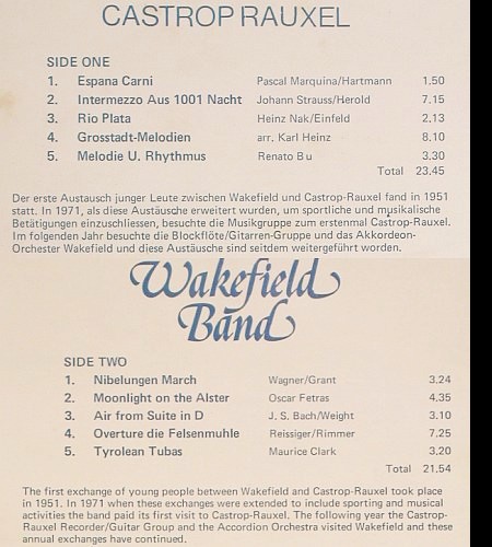 Akkordeon Orchester Castrop Rauxel: Sidar Wakefield Band, P.Kitson, Look Records(LK-lp 6260), UK, +7", 1971 - LP - V5115 - 7,50 Euro