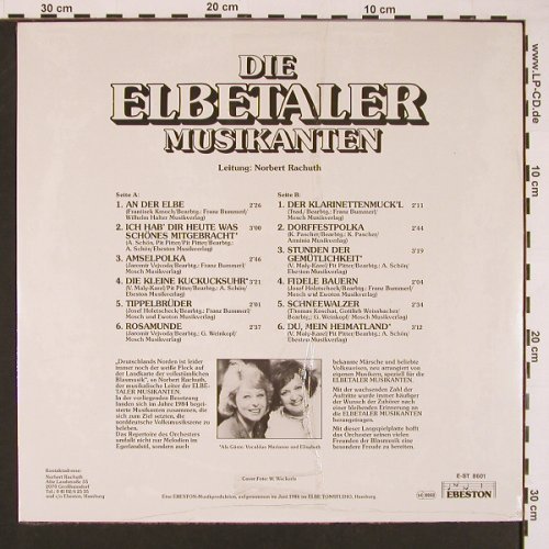 Elbetaler Musikanten: Volkstümliche Blasmusik, FS-New, Ebeston (E-ST 8601), D, sealed, 1986 Typ: LP Best.-Nr.: V5239 Preis: 7,50 Euro