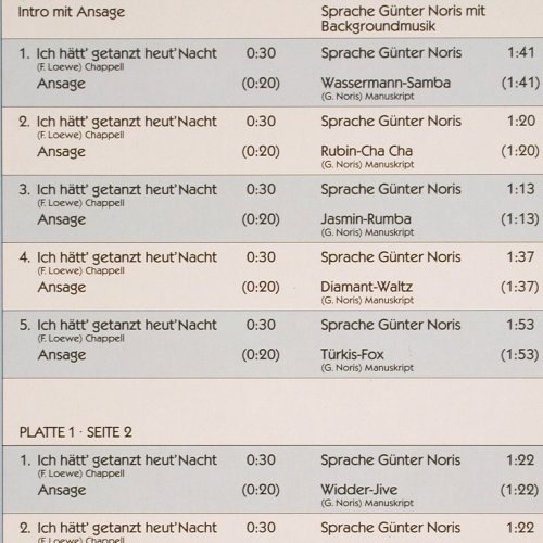 Noris,Günther u.s. Big Band: Radio Disc, Foc music/spoken, Teldec (6.28693 2LP TS), D, Promo, 1987 Typ: 2LP Best.-Nr.: V5260 Preis: 12,50 Euro