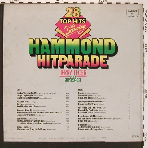 Teger,Jerry: Hammond Hitparade, Decca (6.23693 AF), D, 1979 Typ: LP Best.-Nr.: V5334 Preis: 6,00 Euro