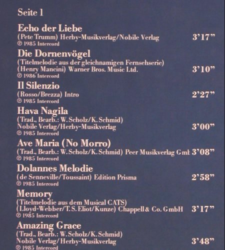 Scholz,Walter: Traum Melodien, Intercord (165.002), D, 1986 Typ: LP Best.-Nr.: V5341 Preis: 6,00 Euro