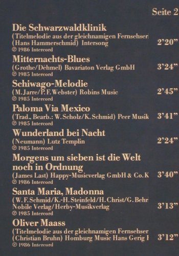 Scholz,Walter: Traum Melodien, Intercord (165.002), D, 1986 Typ: LP Best.-Nr.: V5341 Preis: 6,00 Euro