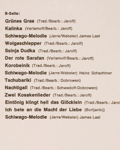V.A.Aus Rußlands Steppe: Im Lande Schiwagos,Last,Schachtner, Polydo DSC (H 868/2), D, 1968 Typ: LP Best.-Nr.: V5344 Preis: 6,00 Euro
