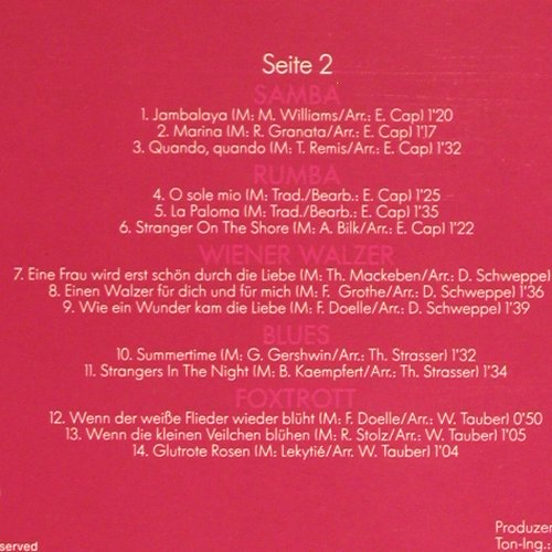 Strasser,Hugo & Tanz-Orch.: Tanzgala, Electrola (066-46 595), D, 1982 Typ: LP Best.-Nr.: V5509 Preis: 6,00 Euro