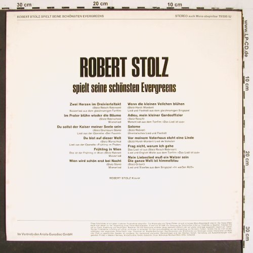 Stolz,Robert: spielt seine schönsten Evergreens, Eurodisc (79 593 IU), D Typ: LP Best.-Nr.: V5749 Preis: 6,00 Euro