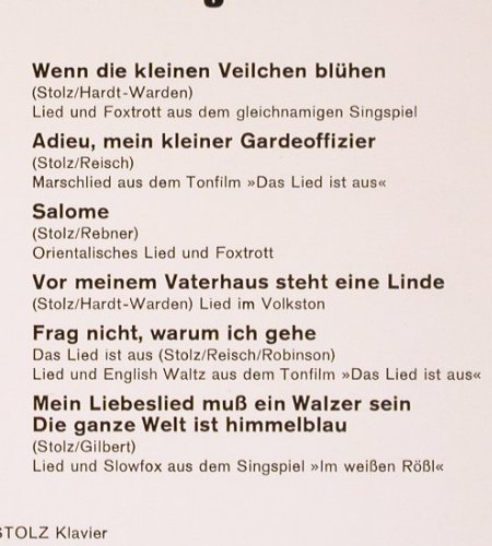 Stolz,Robert: spielt seine schönsten Evergreens, Eurodisc (79 593 IU), D Typ: LP Best.-Nr.: V5749 Preis: 6,00 Euro