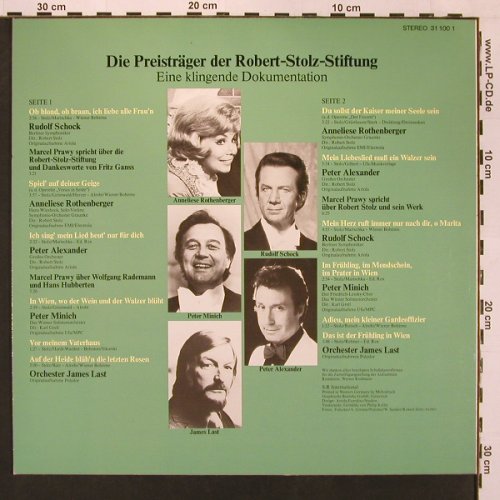 Stolz,Robert: Die Preisträger d.R.Stolz-Stiftung, SR (31 100), D, 1980 Typ: LP Best.-Nr.: V5754 Preis: 6,00 Euro