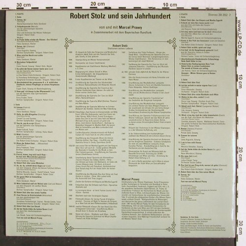 Stolz,Robert und sein Jahrhundert: von und mit Marcel Prawy, Foc, Marcato (38 392 7), D,Booklet, 1979 Typ: 2LP Best.-Nr.: V5755 Preis: 9,00 Euro