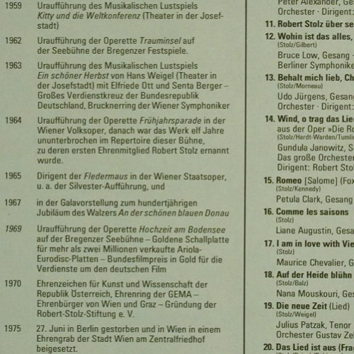 Stolz,Robert und sein Jahrhundert: von und mit Marcel Prawy, Foc, Marcato (38 392 7), D,Booklet, 1979 Typ: 2LP Best.-Nr.: V5755 Preis: 9,00 Euro