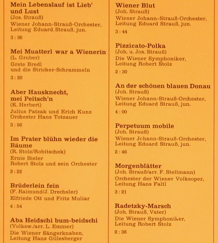 V.A.Wien Melodien einer Weltstadt: Heinz Conrads... Robert Stolz, Foc, Amadeo(11 003AVRS), ,  - 2LP - V5779 - 6,00 Euro