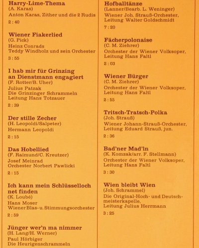V.A.Wien Melodien einer Weltstadt: Heinz Conrads... Robert Stolz, Foc, Amadeo(11 003AVRS), ,  - 2LP - V5779 - 6,00 Euro