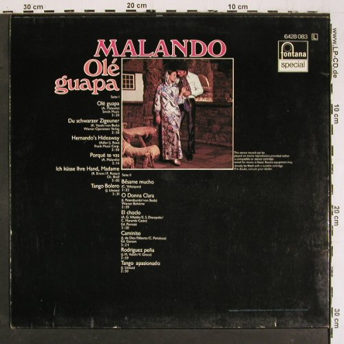 Malando: Ole' Guapa, Fontana special (6428 083 L), D Typ: LP Best.-Nr.: V5837 Preis: 7,50 Euro