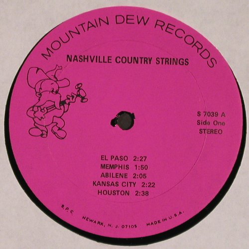 Nashville Country Strings: plays Instrumental Hits of, Mountain Dew Records(S7039), US,  - LP - V5893 - 7,50 Euro