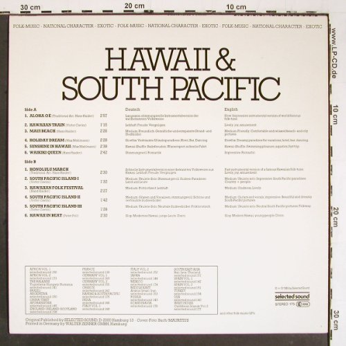 V.A.Hawaii & South Pacific: (Sounds), Selected Sound(175), D, 1985 - LP - V5973 - 6,00 Euro