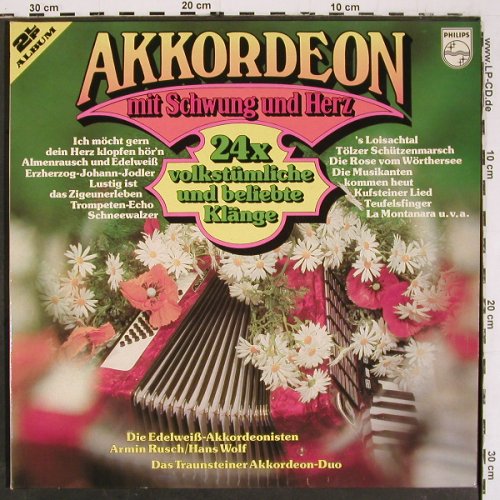 Edelweiß Akk./Traunsteiner Akk-Duo: Akkordeon mit Schwung u.Herz,instr., Philips(6623 146), D, Foc, 1980 - 2LP - V5976 - 5,00 Euro