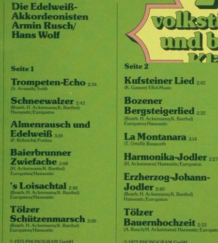 Edelweiß Akk./Traunsteiner Akk-Duo: Akkordeon mit Schwung u.Herz,instr., Philips(6623 146), D, Foc, 1980 - 2LP - V5976 - 5,00 Euro