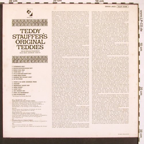 Stauffer's Orig.Teddies,Teddy: Orig.Rec.Made 1940/41, Billy Toffel, Swiss Jazz(SJLP-6306), CH, m-/vg+,  - LP - V6148 - 5,00 Euro