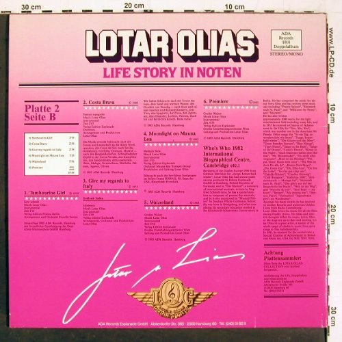 Olias,Lotar: Lifestory In Noten Folge 5, Foc, ADA Records (1018), D, 1985 Typ: 2LP Best.-Nr.: V6465 Preis: 9,00 Euro